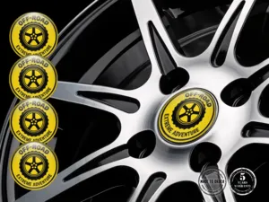 Hub Cap Sticker Style Dynamic Racing Force Burst